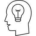 Brain idea Isolated Vector icon which can easily modify or edit Royalty Free Stock Photo