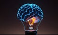 Brain Illumination in a Light Bulb AI Generated