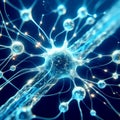 Brain impulses. Neuron system. Human anatomy Royalty Free Stock Photo