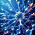 Brain impulses. Neuron system. Human anatomy Royalty Free Stock Photo