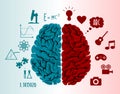 Brain infographics illustration Royalty Free Stock Photo