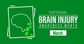 Brain Injury Awareness Month campaign banner. Observed in March. Vector banner Royalty Free Stock Photo