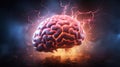 Brain inter-connected with the universe - conceptual digital art Generative AI