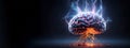 Brain inter-connected with the universe - conceptual digital art Generative AI