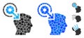 Brain Interface Plug-In Mosaic Icon of Circles Royalty Free Stock Photo