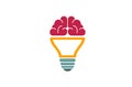 Brain Lamp Creative Logo