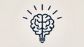 Brain light bulb representing idea and innovation Royalty Free Stock Photo