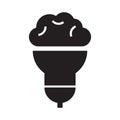 Brain light bulb vector icon logo design Royalty Free Stock Photo