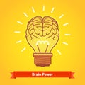 Brain lights up with powerful idea like a bulb