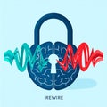 Brain Lock - Rewiring for a New Mindset Royalty Free Stock Photo