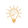 Brain logo. Brain icon. Brainstorm icon.Logo ideas. Think idea concept.