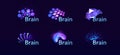 Brain Logo Icon Smart Digital Transformation Symbol AI Artificial Intelligence Computer Neural Science Research Royalty Free Stock Photo