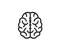 Brain logo illustration mind logotype vector image