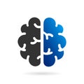 Brain logo with modern concept Royalty Free Stock Photo