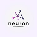 Brain logo or Neuron Nerve icon, seaweed vector simple inspiration illustration design template