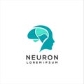 Brain logo / Neuron Nerve or Seaweed logo design inspiration Royalty Free Stock Photo