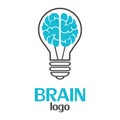 Brain logo template on a white background. Vector Illustrator Eps10
