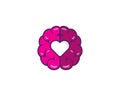 Brain Love Icon Logo Design Element