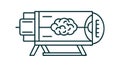 Brain Machine Interface Icon: Neurotech AI, vector design Generative AI Royalty Free Stock Photo