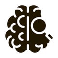 Brain Magnifier Icon Vector Glyph Illustration