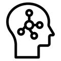 Brain mapping, Line vector icon which can easily modify or edit Royalty Free Stock Photo