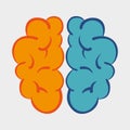 brain memory science icon graphic