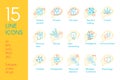 Brain mind function collection icon set vector