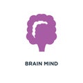 brain mind icon. creative mind , idea concept concept symbol des Royalty Free Stock Photo