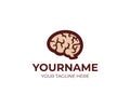 Brain and mind, logo template. Symbol of medical, creativity, creative idea, mind, thinking, vector design