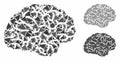 Brain Mosaic Icon of Humpy Parts