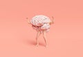 Brain with muscular legs and arms