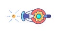 Brain Network Connectivity AI Icon, vector design Generative AI Royalty Free Stock Photo