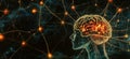 Brain neural connections, glowing neurons, abstract representation of human mind, intricate network of synapses, vibrant