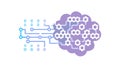 Brain Neural Network Connection Vector, vector design Generative AI Royalty Free Stock Photo
