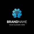 Brain neuro technology logo vector inspiration