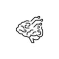 Brain neurons line icon Royalty Free Stock Photo