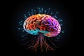 brain neurontransmitters neurodegeneration, neurogenesis and neuromodulation in tackling neurological disorders with Neuroimaging. Royalty Free Stock Photo