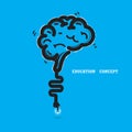 Brain opening concept.Creative brain abstract vector logo design Royalty Free Stock Photo