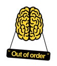 Brain is out of order. Royalty Free Stock Photo