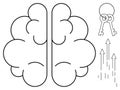Abstract Brain Design with Keys and Arrows Representing Creativity and Unlocking Potential Royalty Free Stock Photo