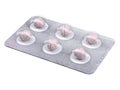 Brain pills in blister Royalty Free Stock Photo
