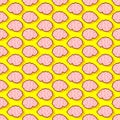 Brain pixel art pattern seamless 8 bit. Brains pixelated background. vector texture