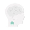 Brain plug Color Vector icon which can easily modify or edit