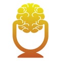 Brain Podcast Logo Vector Concept. Royalty Free Stock Photo