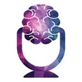 Brain Podcast Logo Vector Concept. Royalty Free Stock Photo