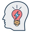 Brain power, Brainstorming Isolated Vector Icon can be easily edit and modify Royalty Free Stock Photo