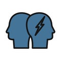 Brain power, Brainstorming line isolated vector icon can be easily modified and edit Royalty Free Stock Photo