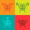 Brain power icons