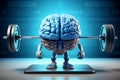 Brain Power Lift: The Fusion of Mental Strength and Physical Fitness with Generative AI Royalty Free Stock Photo