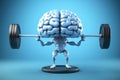 Brain Power Lift: The Fusion of Mental Strength and Physical Fitness with Generative AI Royalty Free Stock Photo